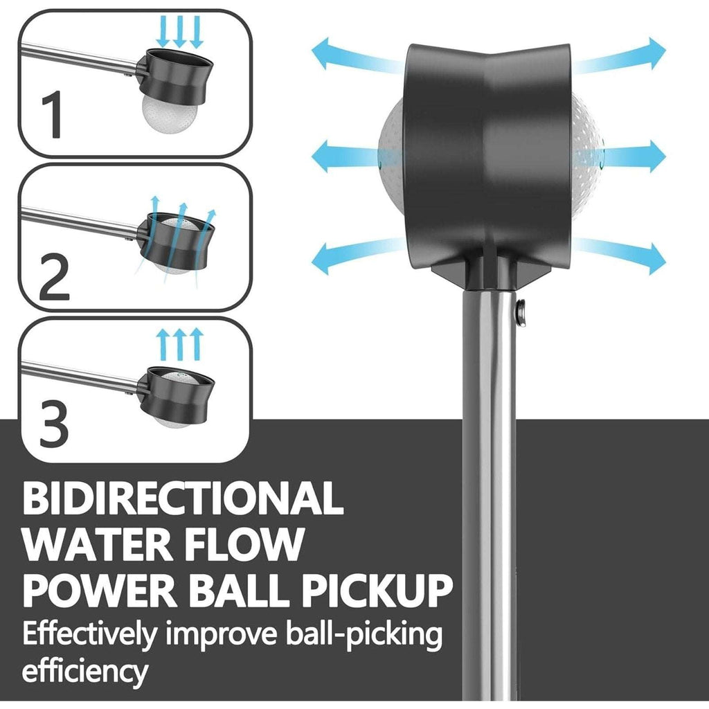 JKL 9Ft Two-Sided Telescopic Golf Ball Retriever for Water Stainless Steel Shaft
