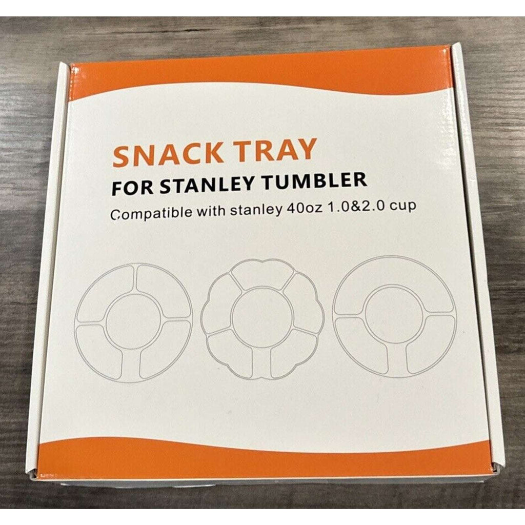 Snack Tray for 40oz Stanley Quencher Tumbler Cup Snack Bowl Holder Ring - Pink