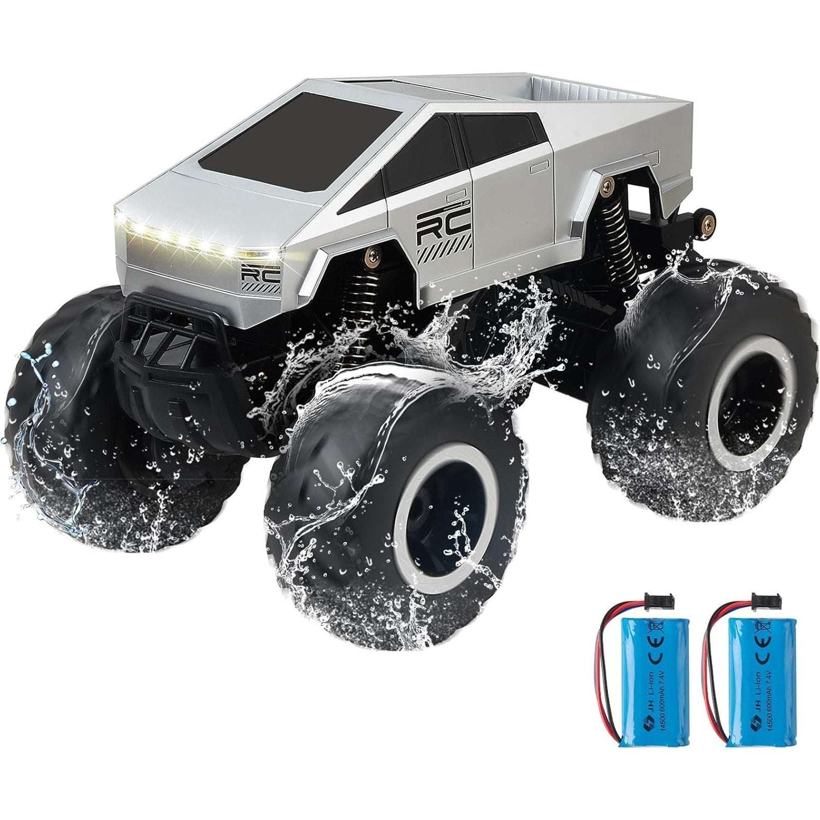 1:16 RC Amphibious Tesla 4WD All-Terrain Waterproof Monster Truck, 360° Rotation