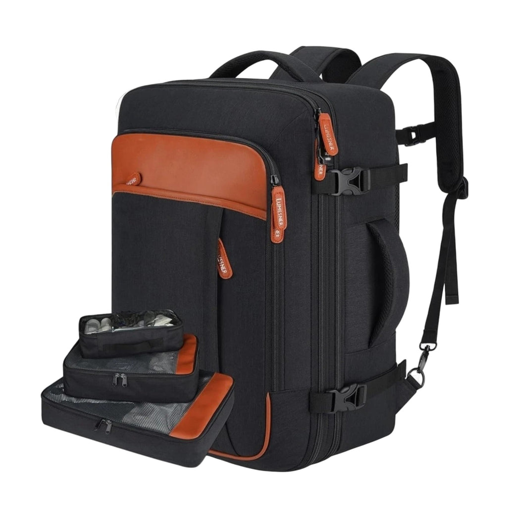 Lumesner Carry on Backpack Travel Set XL 40L TSA Flight Approved Bag w/ USB Port