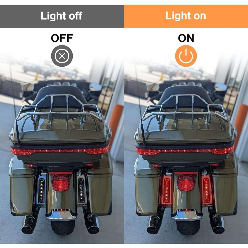 VG MOTO Saddlebag Filler LED Lights w/ Clear Lens for Harley Touring 2014-2022