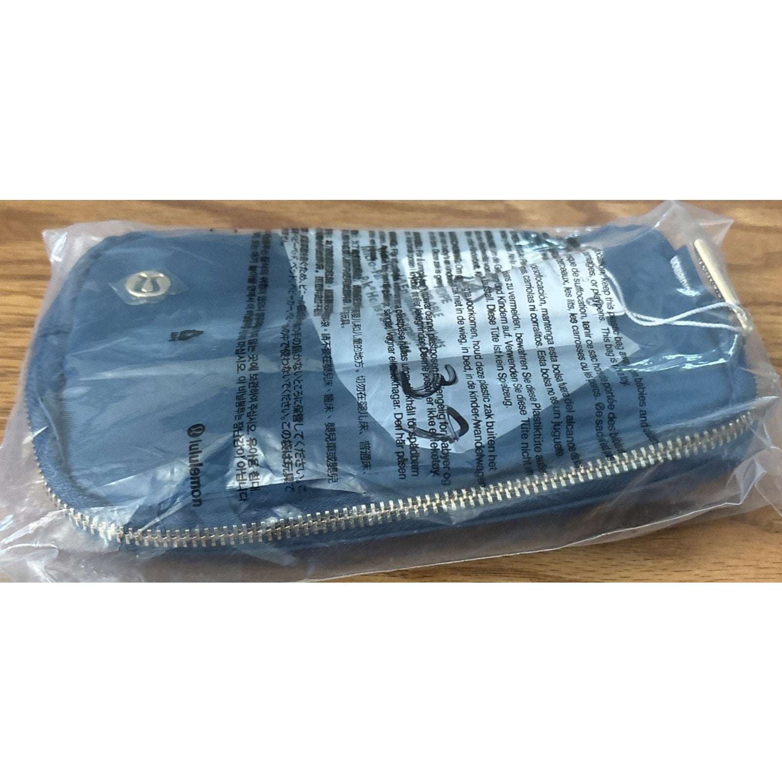 NWT Lululemon Everywhere Belt Bag 1L Teal/Gold Wordmark Crossbody Waist Pack