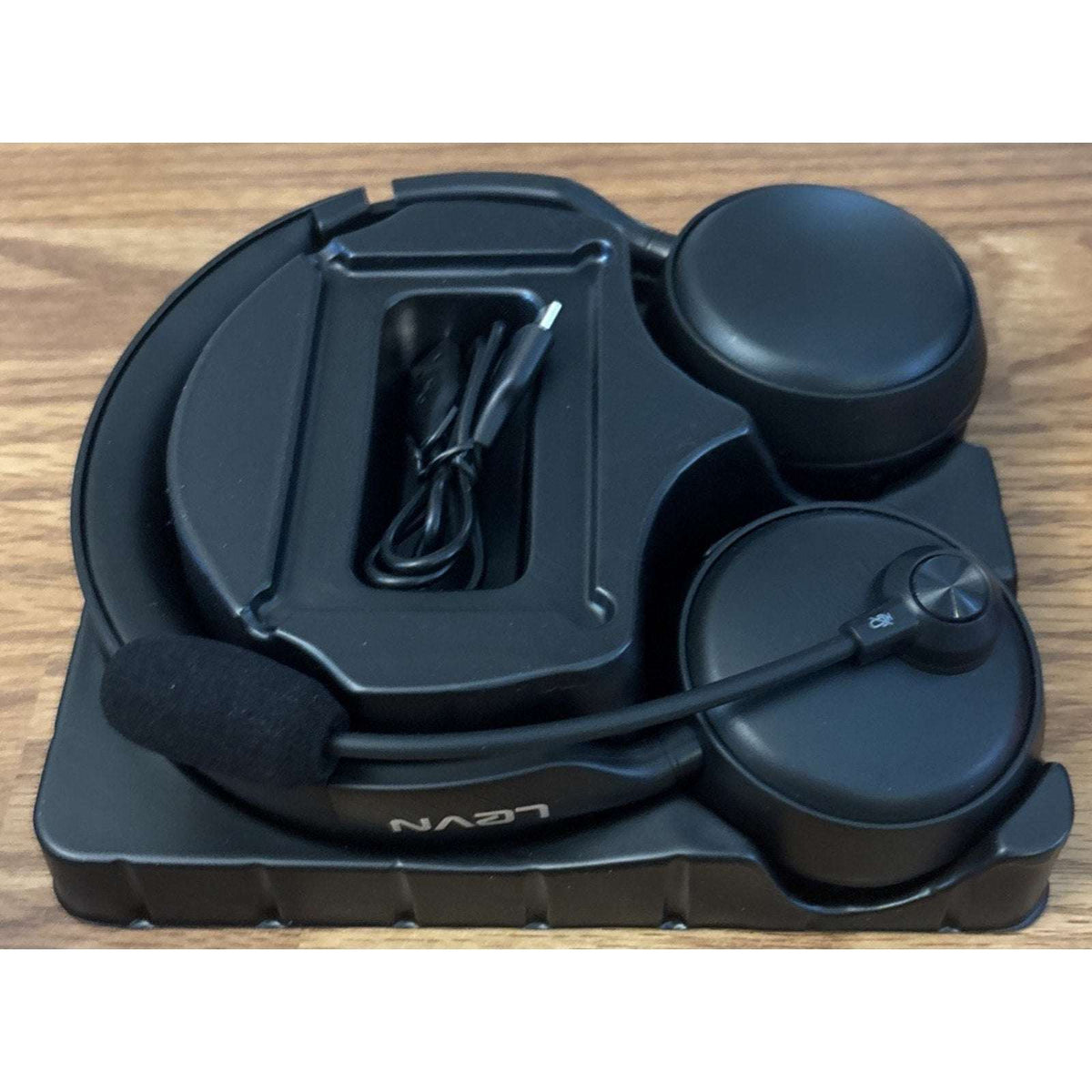 LEVN Bluetooth Headset w/ Microphone, Ai Noise Cancelling Dual Connection CT003