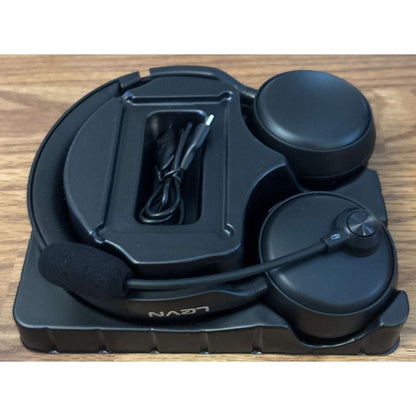 LEVN Bluetooth Headset w/ Microphone, Ai Noise Cancelling Dual Connection CT003