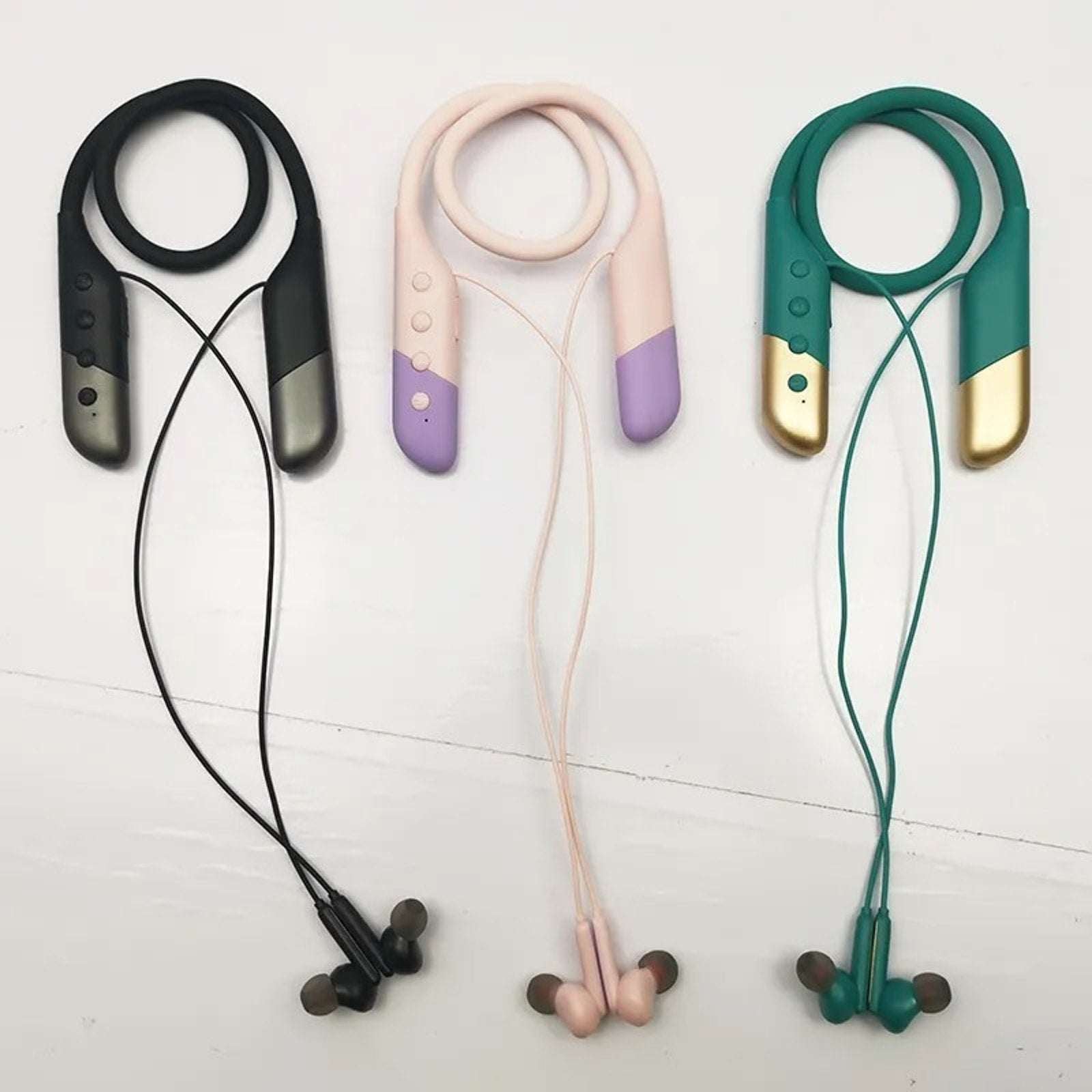 Bluetooth Headphones Neckband, Retractable Headset Wireless Sports Earbuds Noise