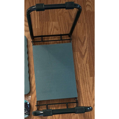 DEERFAMY 10.2"W Gardening Stool, Garden Kneeler Seat Tool Pouches 350lbs Green