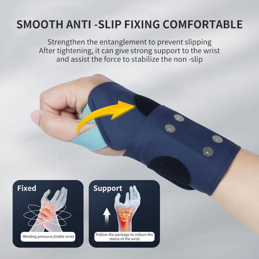 Wrist Brace Wrap w/ Heat, Massage & Remote 9 Modes/19 Lvls/3 Heat Carpal Tunnel