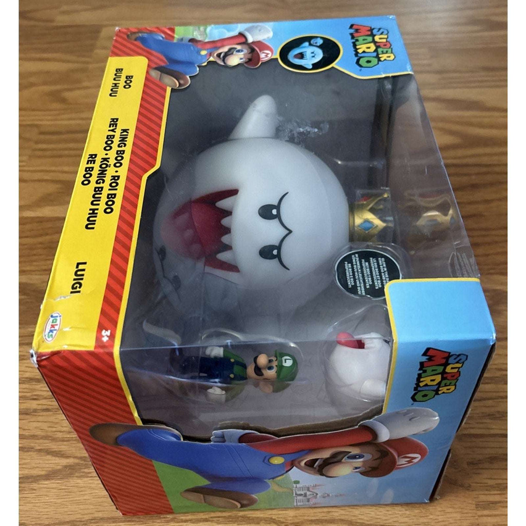 Super Mario Bros Boo, King Boo & Luigi Glow in Dark Set Jakks Pacific Nintendo