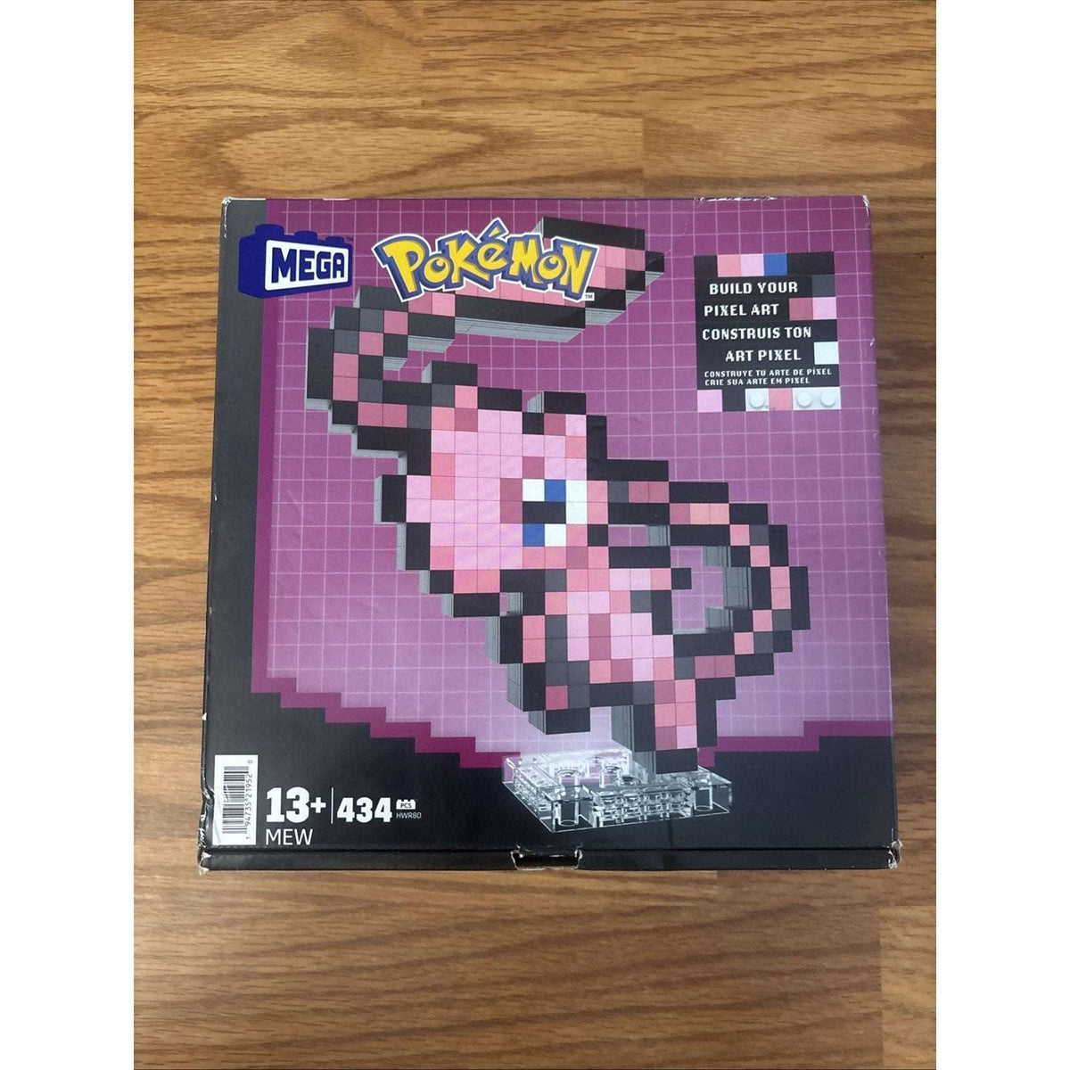 MEGA BLOKS Pokemon Mew Pixel Art 434 Piece Building Toy Set HWR80 - Retired 2025