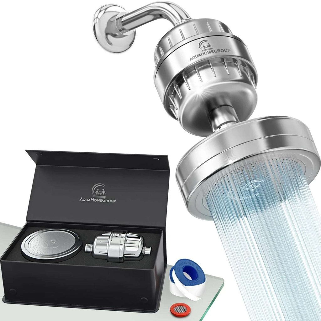 AquaHomeGroup Luxury Filtered Shower Head Set Hard Water Filter Vitamin A C & E
