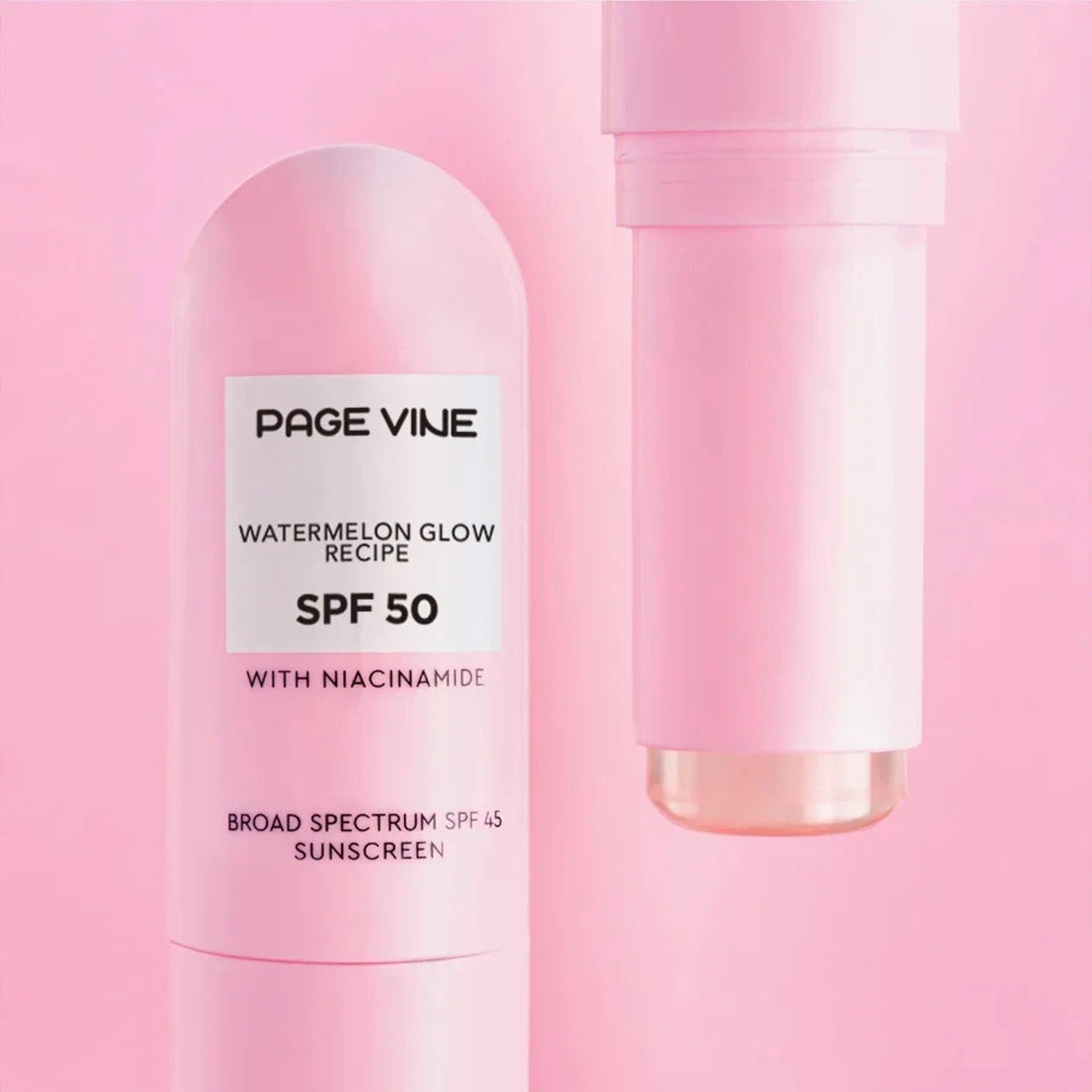 PageVine Watermelon Glow Recipe Dew Balm SPF 50 with Niacinamide .58 oz Stick