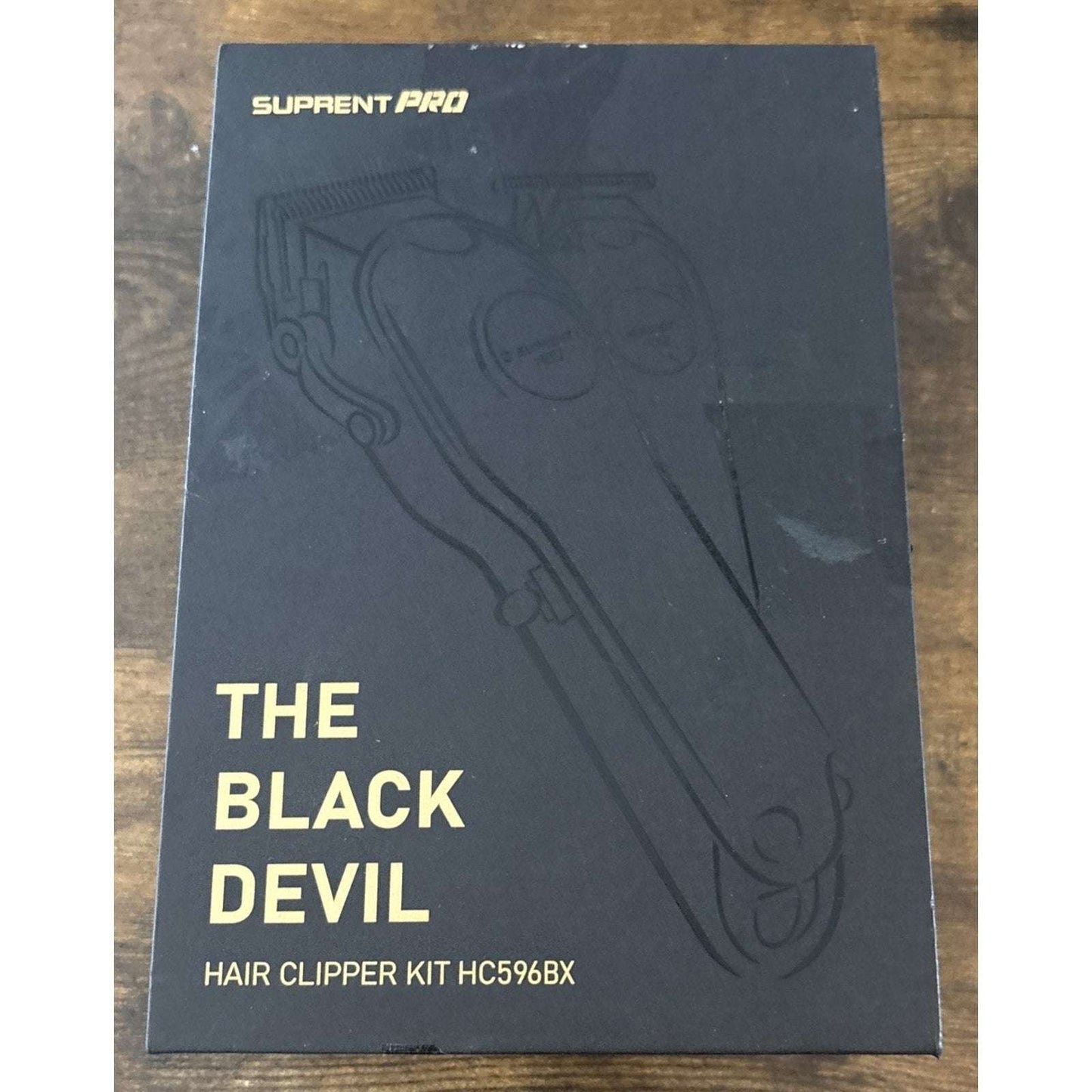 Suprent PRO THE BLACK DEVIL Hair Clipper & Detail Trimmer Kit HC596BX NEW