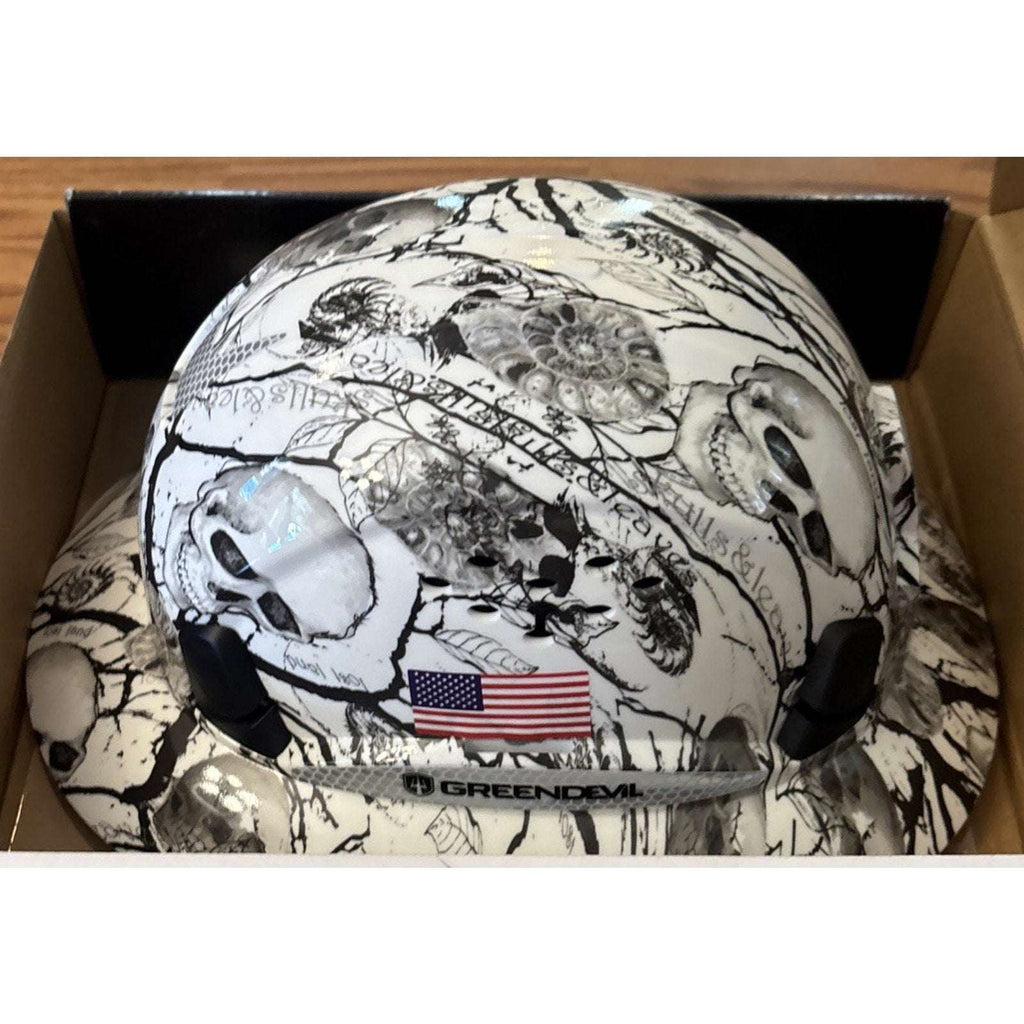 GREEN DEVIL Full Brim Hard Hat Vented Construction Safety Helmet OSHA Approved
