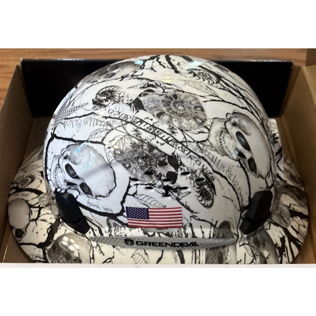 GREEN DEVIL Full Brim Hard Hat Vented Construction Safety Helmet OSHA Approved