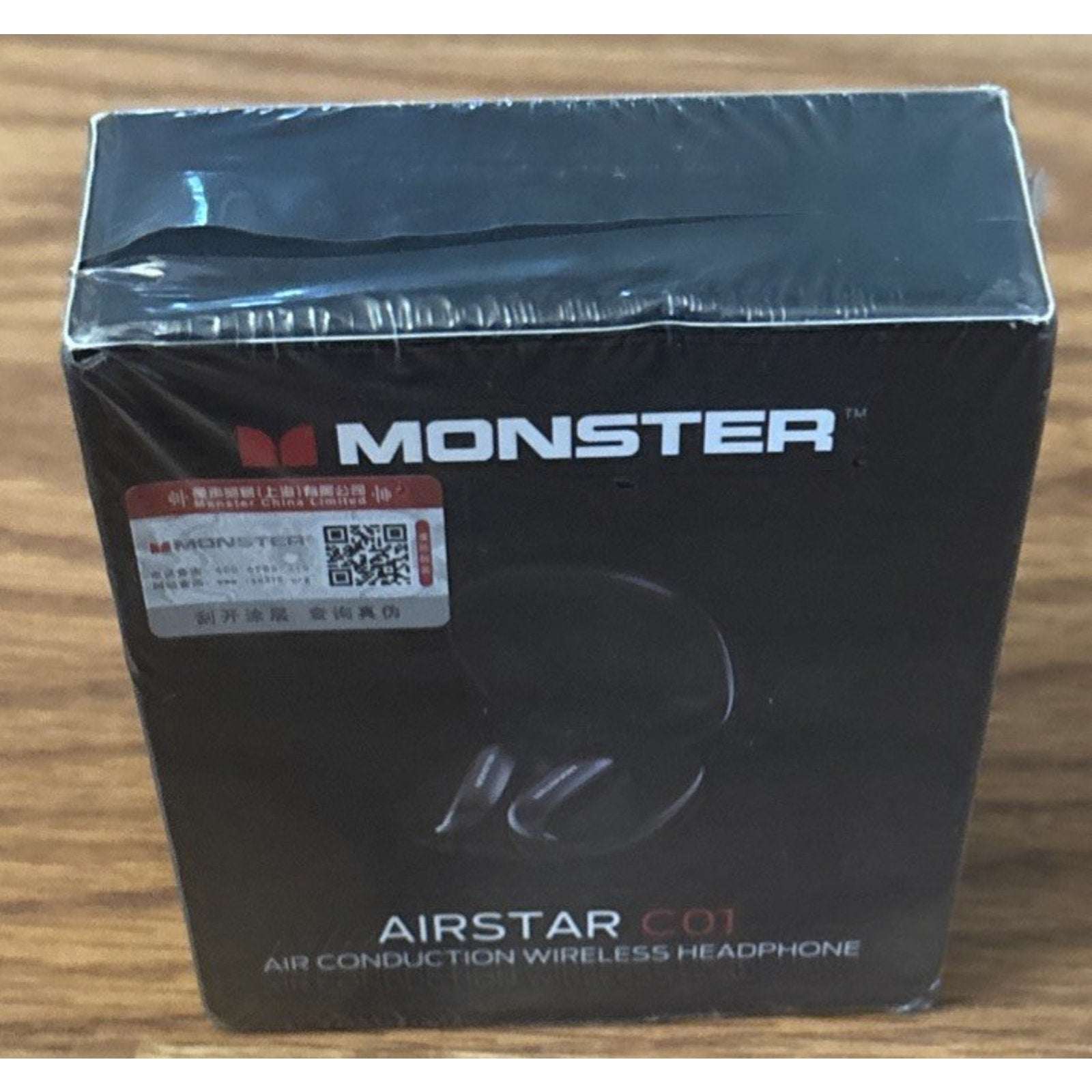 Monster Airstar C01 Air Conduction Wireless Headphones Earphones Black Sealed