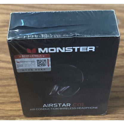 Monster Airstar C01 Air Conduction Wireless Headphones Earphones Black Sealed