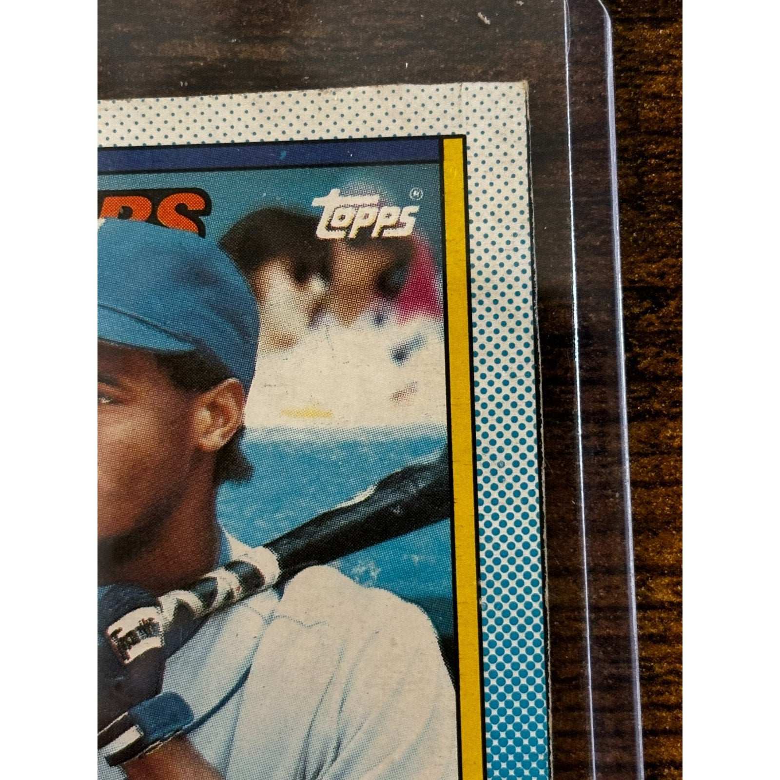 1990 TOPPS KEN GRIFFEY JR. ~ SCAR & BLANK BACK BOX TOP CARD ~ MARINERS - RC