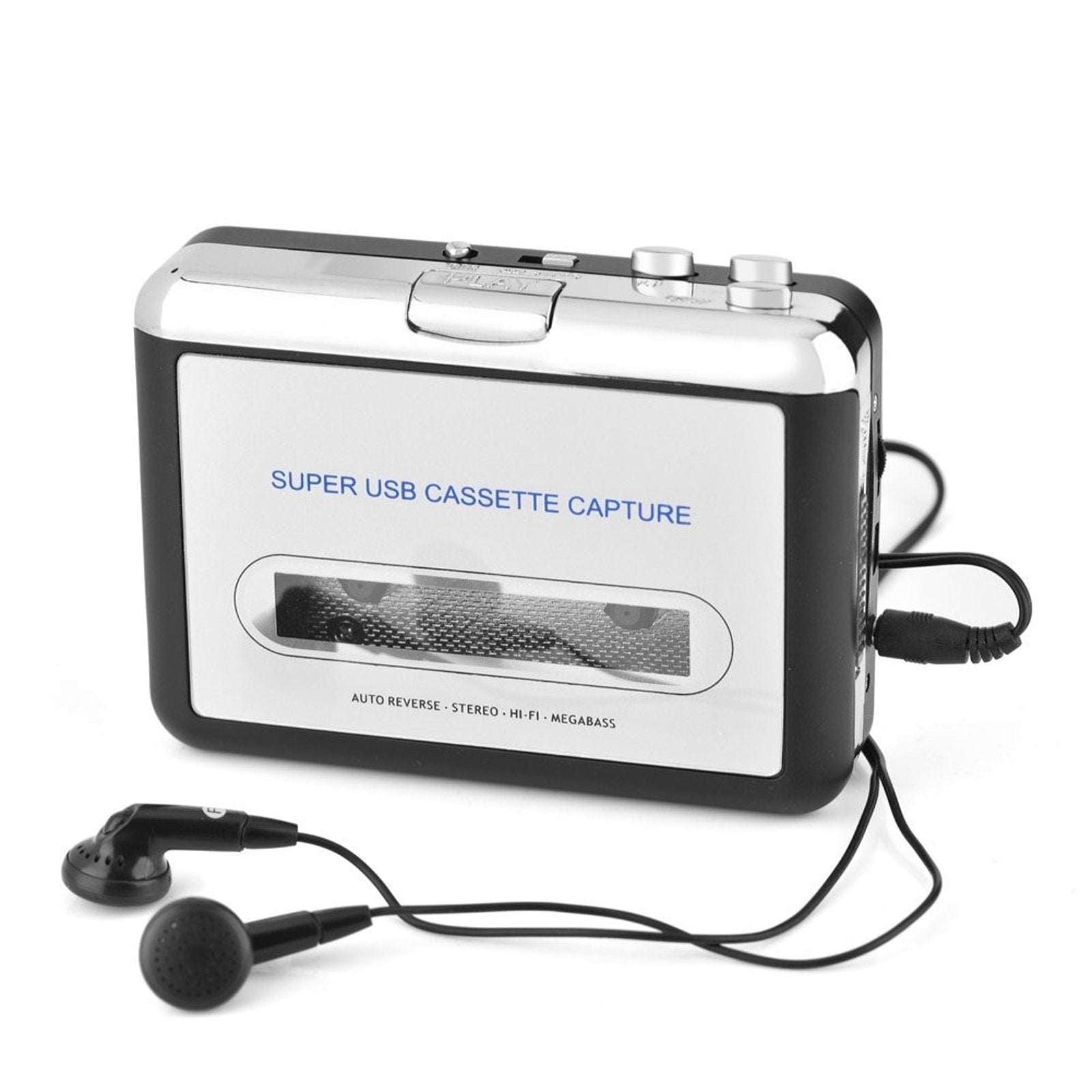 Dansrue USB Cassette Tape to MP3 Converter with Software CD and Headphones