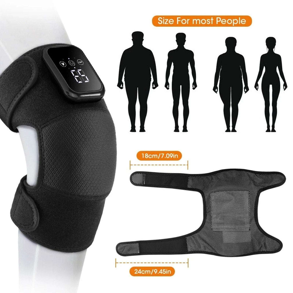 Cordless Knee Massager 3 Vibration Modes 3 Heating Levels 660nm/850nm Red Light