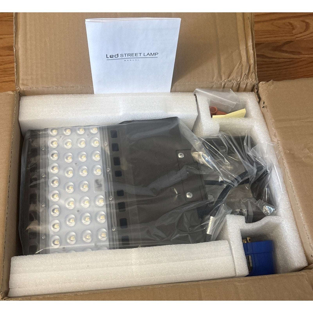 BIRITALO 150W LED Shoebox Street Light 5000K Waterproof, Photocell Dusk to Dawn