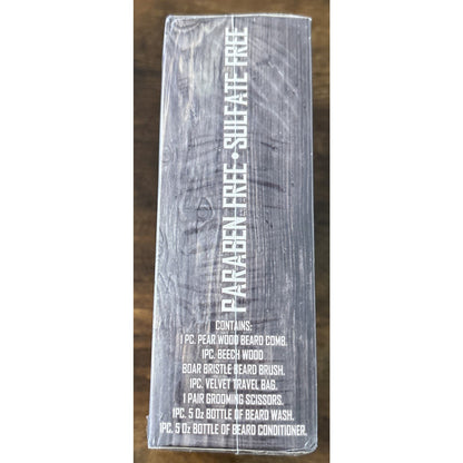 Viking Revolution Brush, Comb w/ Beard Wash & Conditioner Set Argan & Jojoba Oil