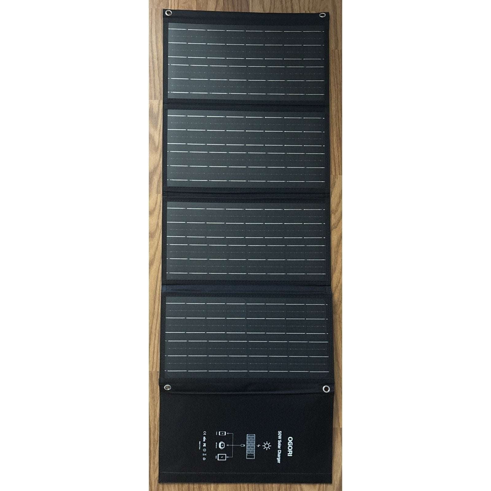 OGORI Portable Foldable High Efficiency 50W Solar Panel Smart Charger Waterproof