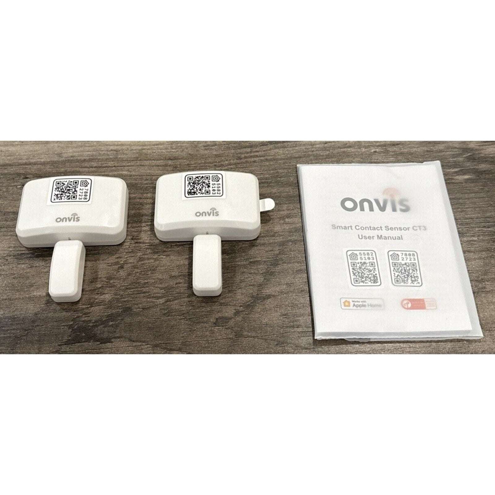 Onvis Thread-Enabled Door Window Contact Sensor Wireless Alarm Apple Home 2Pack