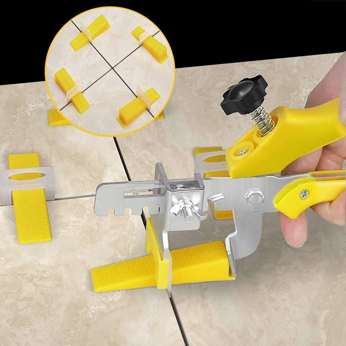 800 Pcs DGSL 1/8" Tile Leveling System with Tile Pliers - 600 Spacers 200 Wedges