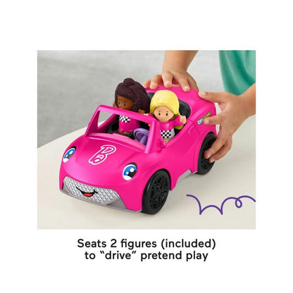 Fisher Price Little People BARBIE Convertible Car with Sounds + 3 Figures NEW