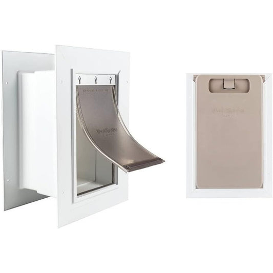 PetSafe Never Rust Wall Entry Pet Door-Telescoping frame-Easy to Install - Small