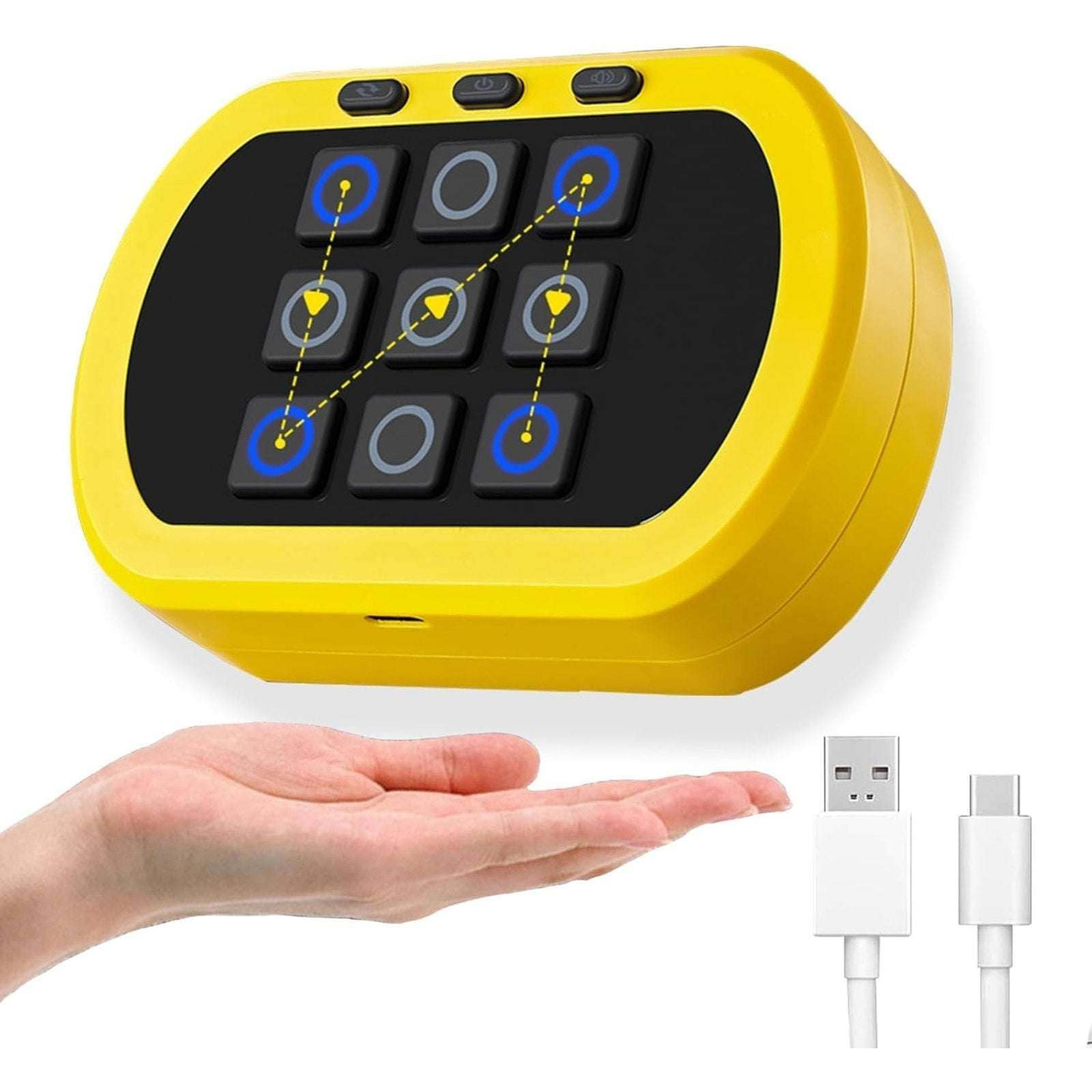 Electronic Tic-Tac-Toe 5-in-1 Games Rechargeable Handheld Console Ages 6-12