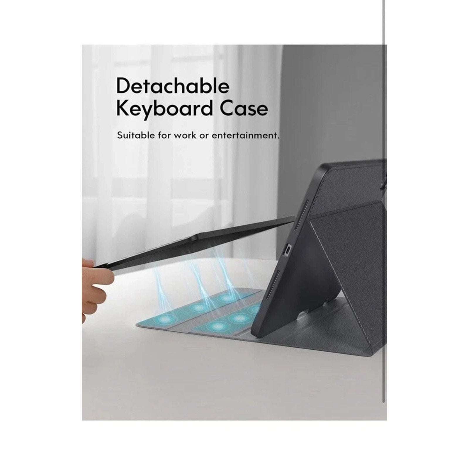 CHESONA for iPad Pro 11 Inch Case iPad Air 4/5th Gen w/ Touchpad Keyboard Black