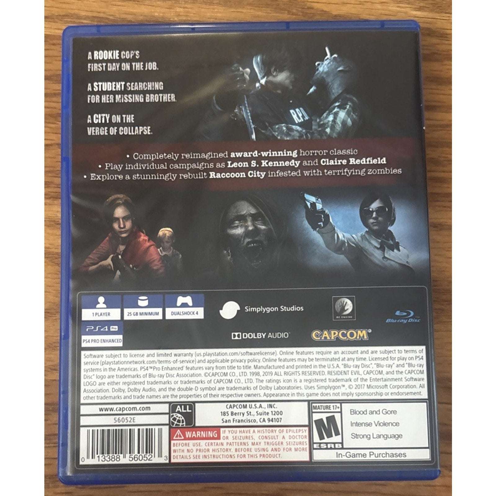 Resident Evil 2 PS4 Brand New/Not Sealed Game (2019 Survival Horror)