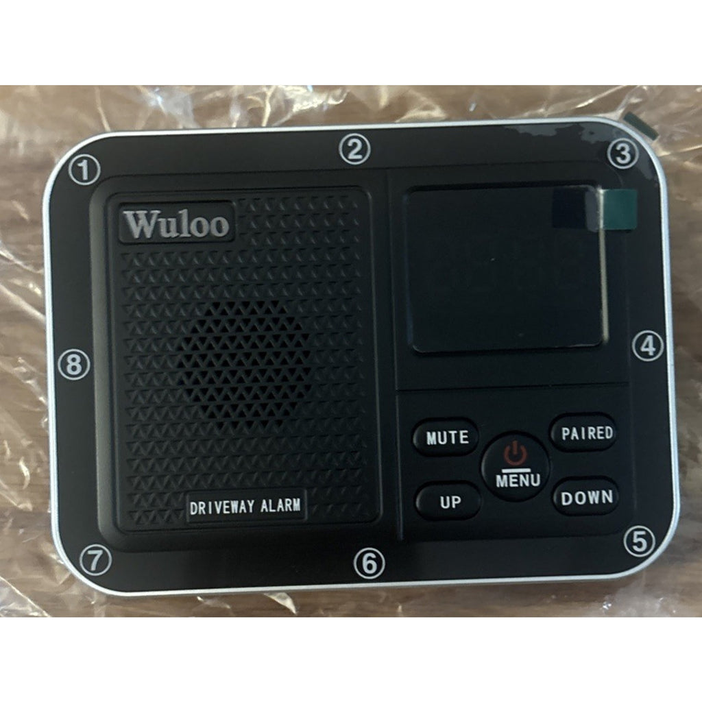 Wuloo 1800ft Solar Driveway Alarm Wireless Weatherproof Motion Sensor 1R/4Sensor