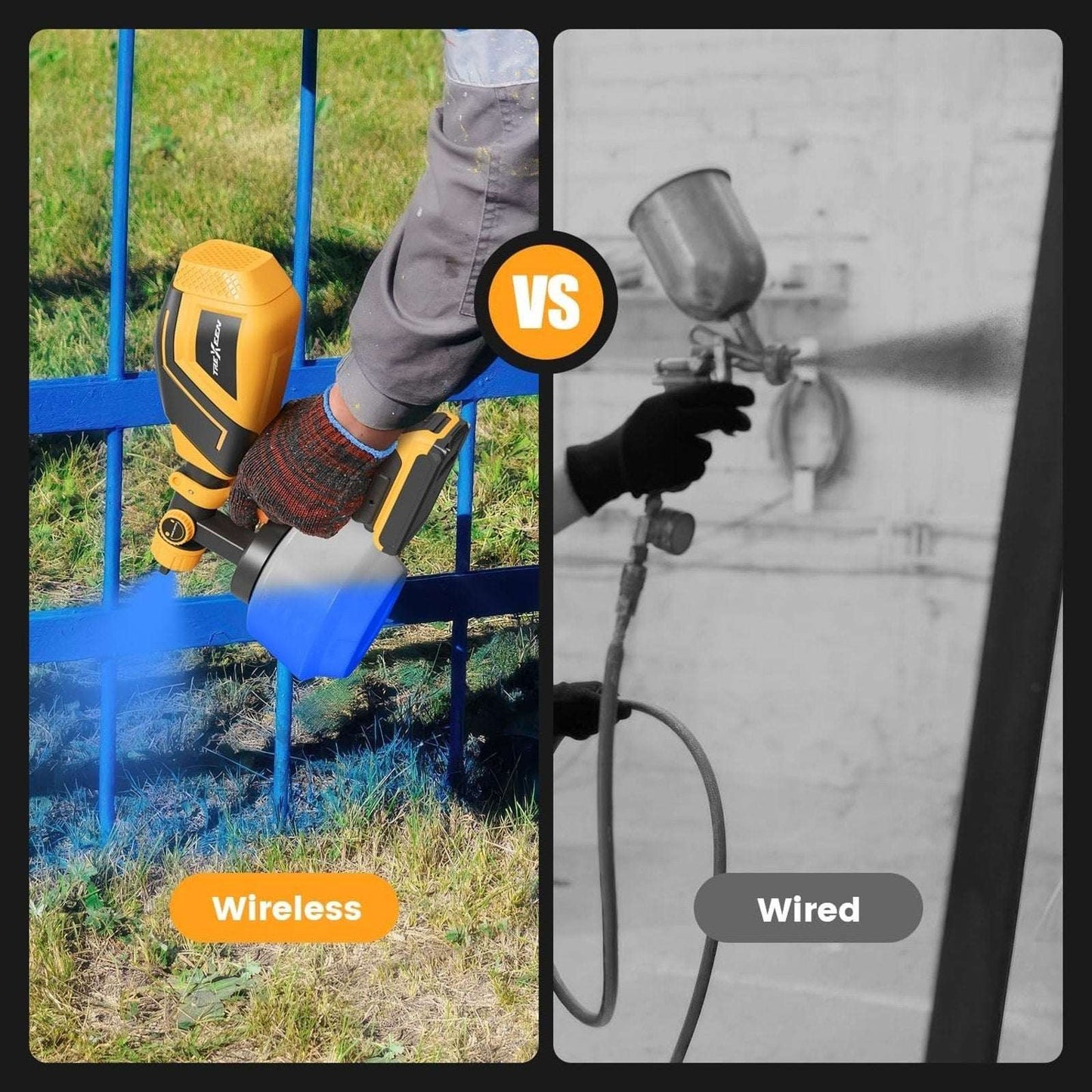 TREXEEN CORDLESS PAINT SPRAYER FOR DEWALT 20V MAX BATTERY(BATTERY NOT INCLUDED)