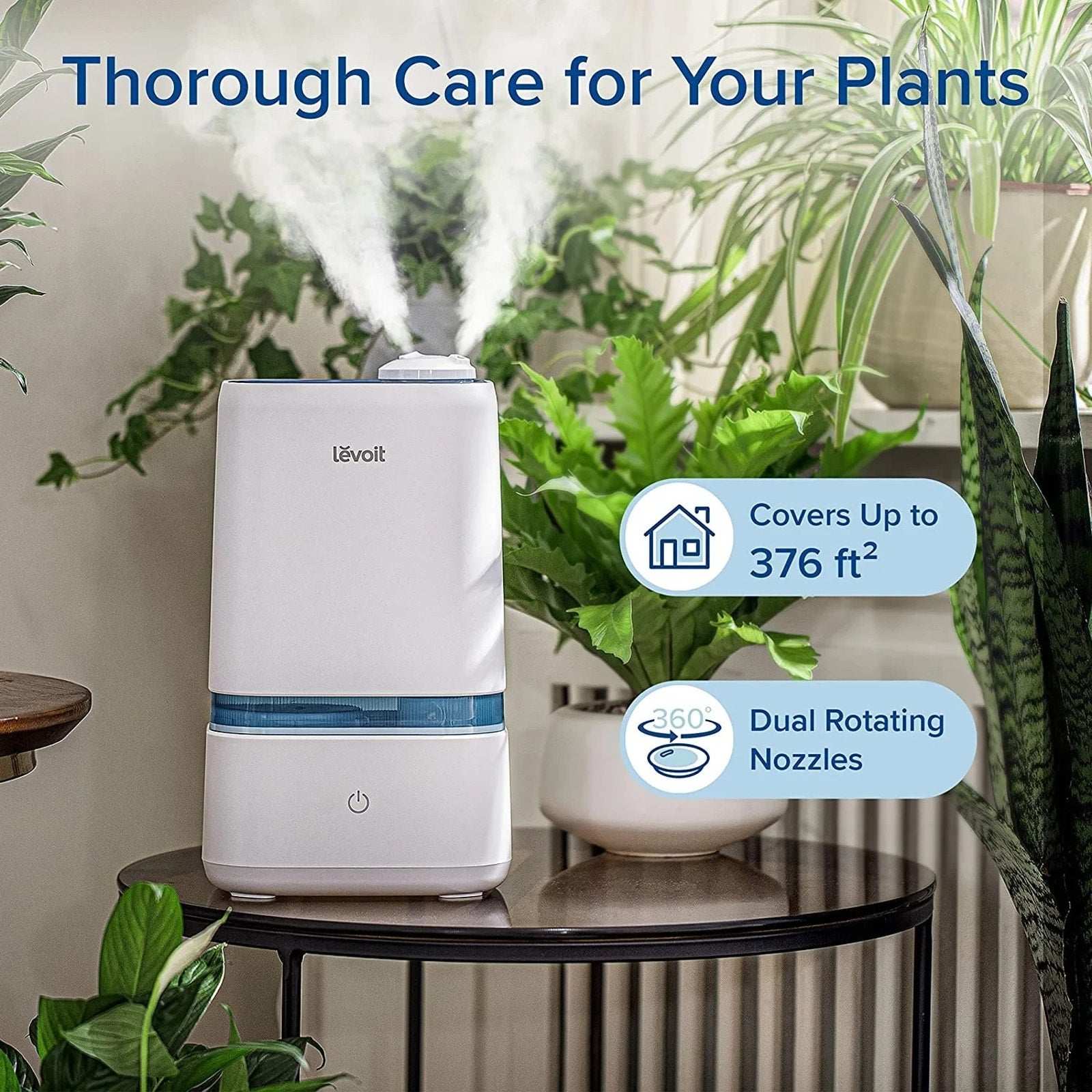 Levoit 4L Ultrasonic Cool Mist Humidifier & Aromatherapy Diffuser Auto-Off Quiet