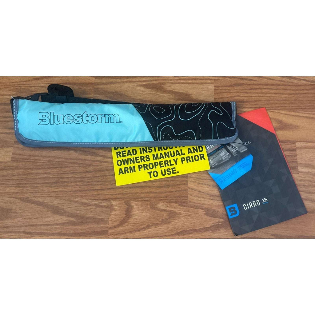 Bluestorm CIRRO 16 Manual Inflatable Belt Pack USCG Approved Type V PFD, Teal
