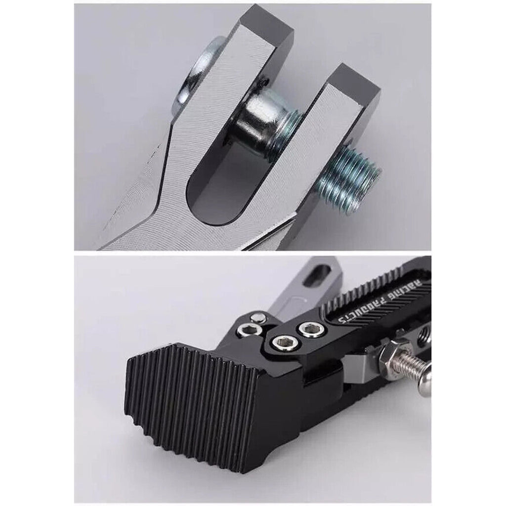 Motorcycle CNC Aluminum Alloy Kickstand Foot Side Support Adjustable READ