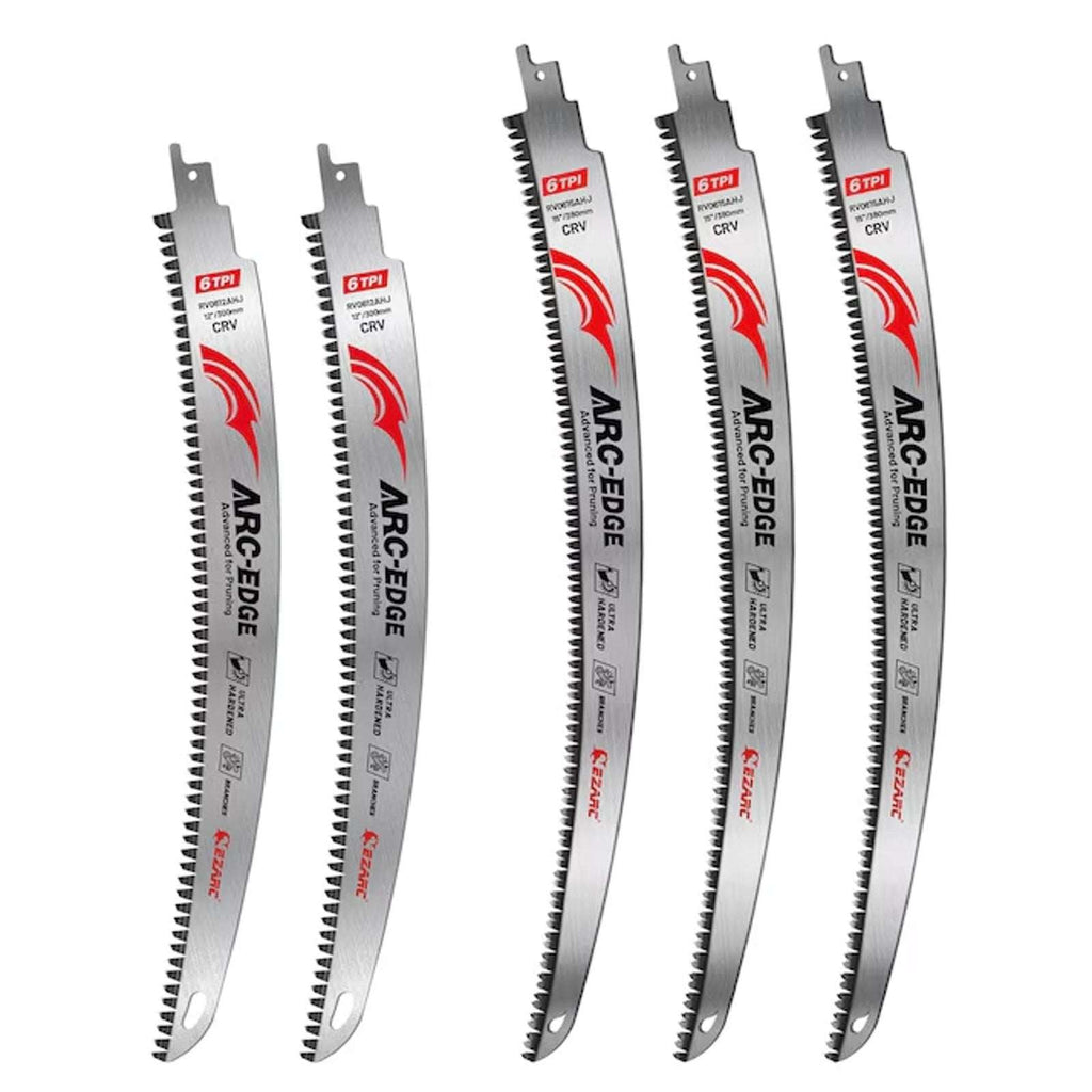 EZARC Japanese Teeth Reciprocating Saw Blade 12" & 15" Set Arc Edge Wood Pruning