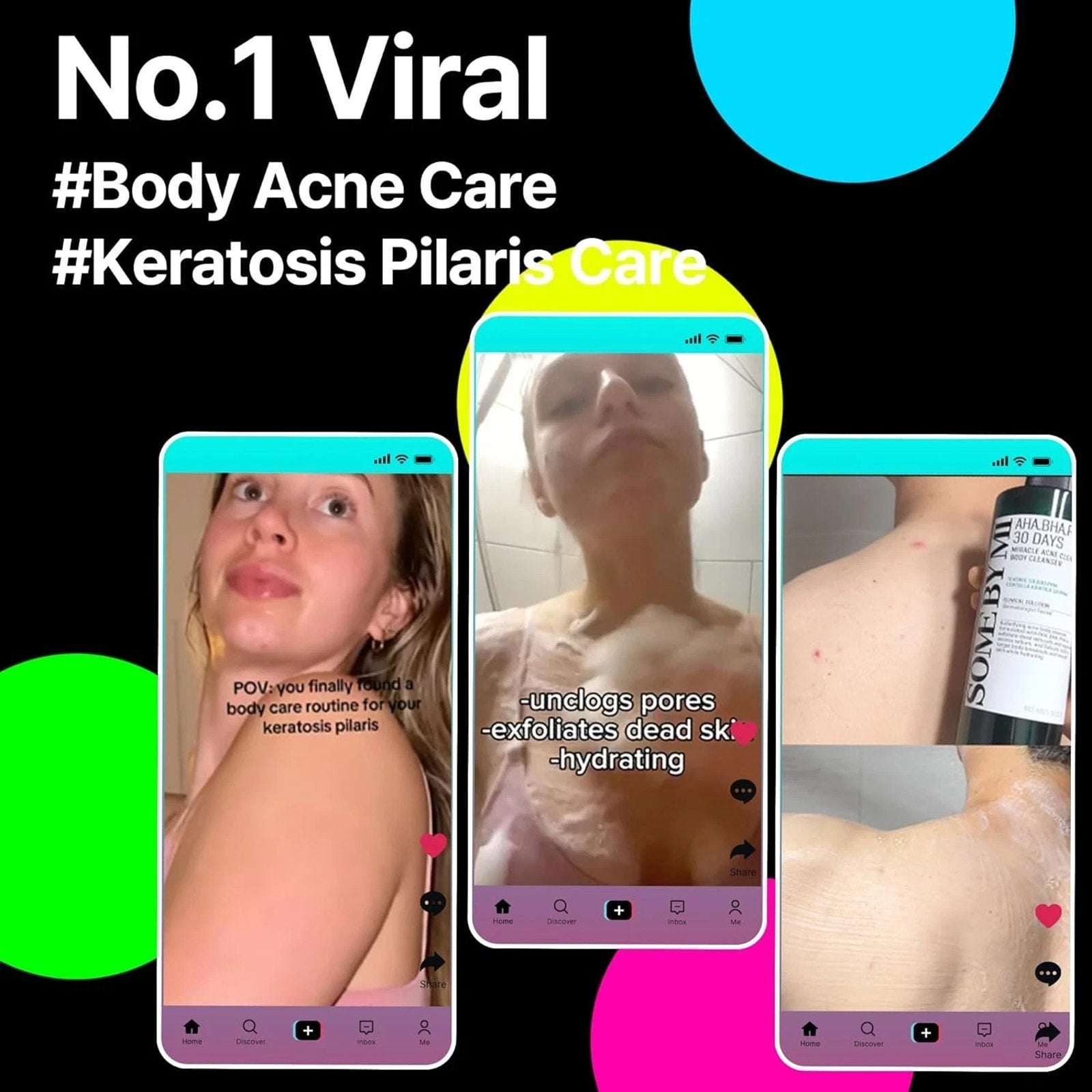 SOME BY MI AHA BHA PHA 30 Day Miracle Acne Clear Body Cleanser 14.10oz Salicylic