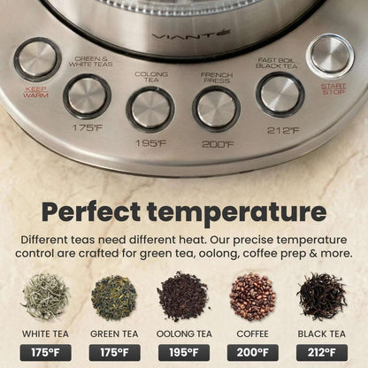 VIANTE Digital Electric Tea Kettle Infuser Temperature Control Keep Warm KET-100