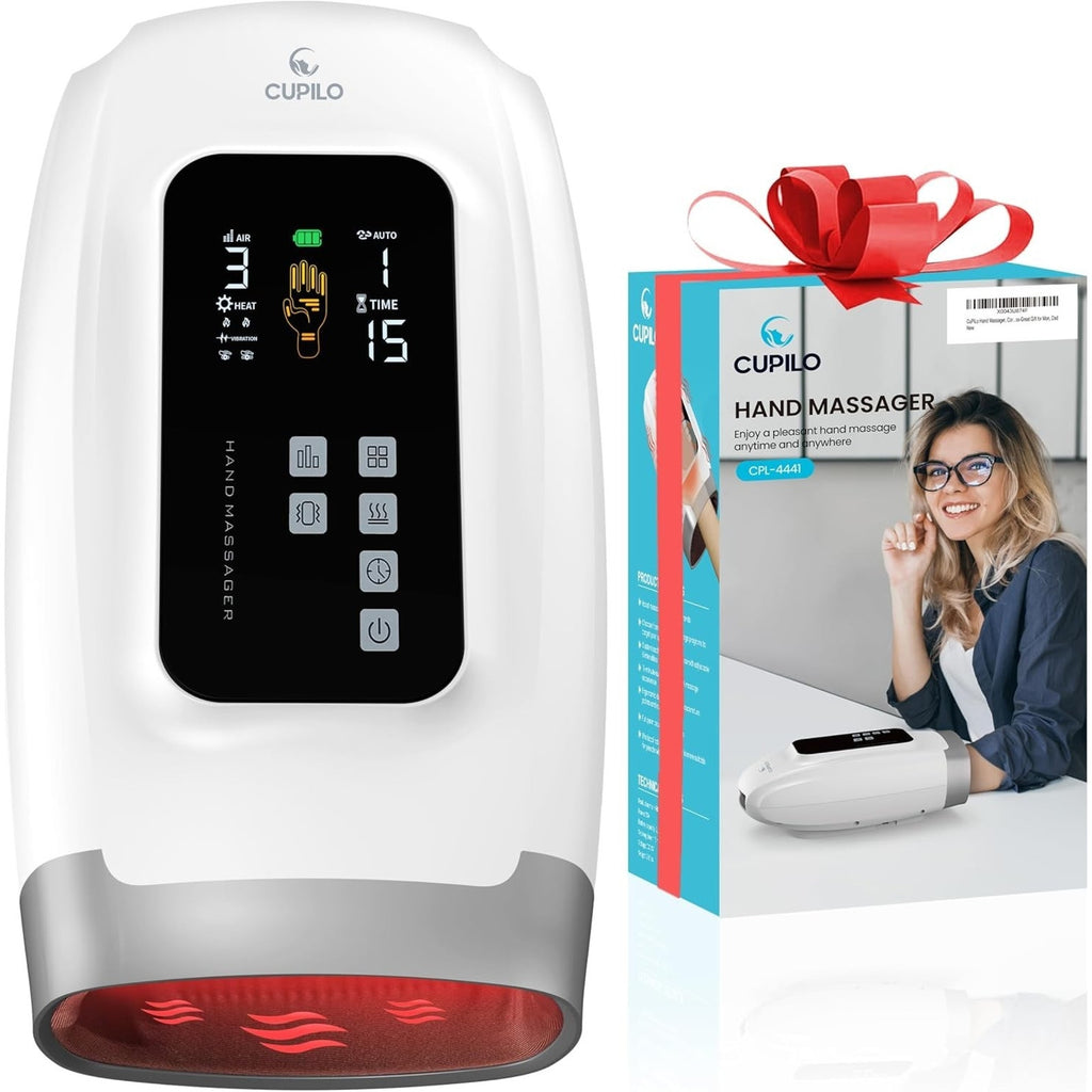Hand Massager w/ Heat & Compression 6 Level Compression 6 Mode w/ Pressure Point