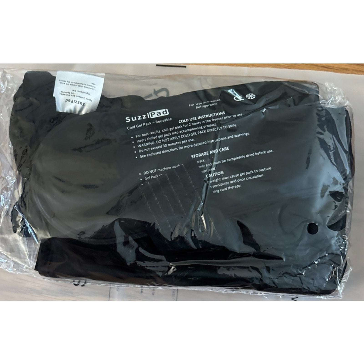 SuzziPad Chemo Cold Therapy Socks & Gloves Gel Ice Pack Set Arthritis Black S/M