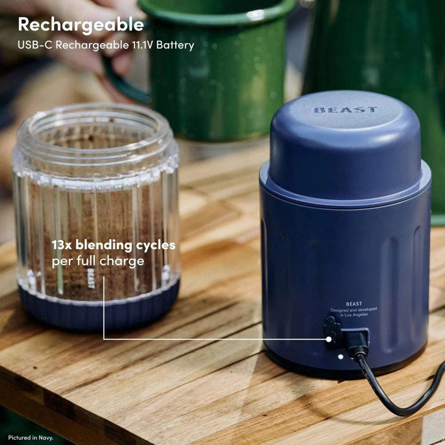 Beast GO Cordless, Premium Portable Blender for Shakes & Smoothies 22oz (Lilac)