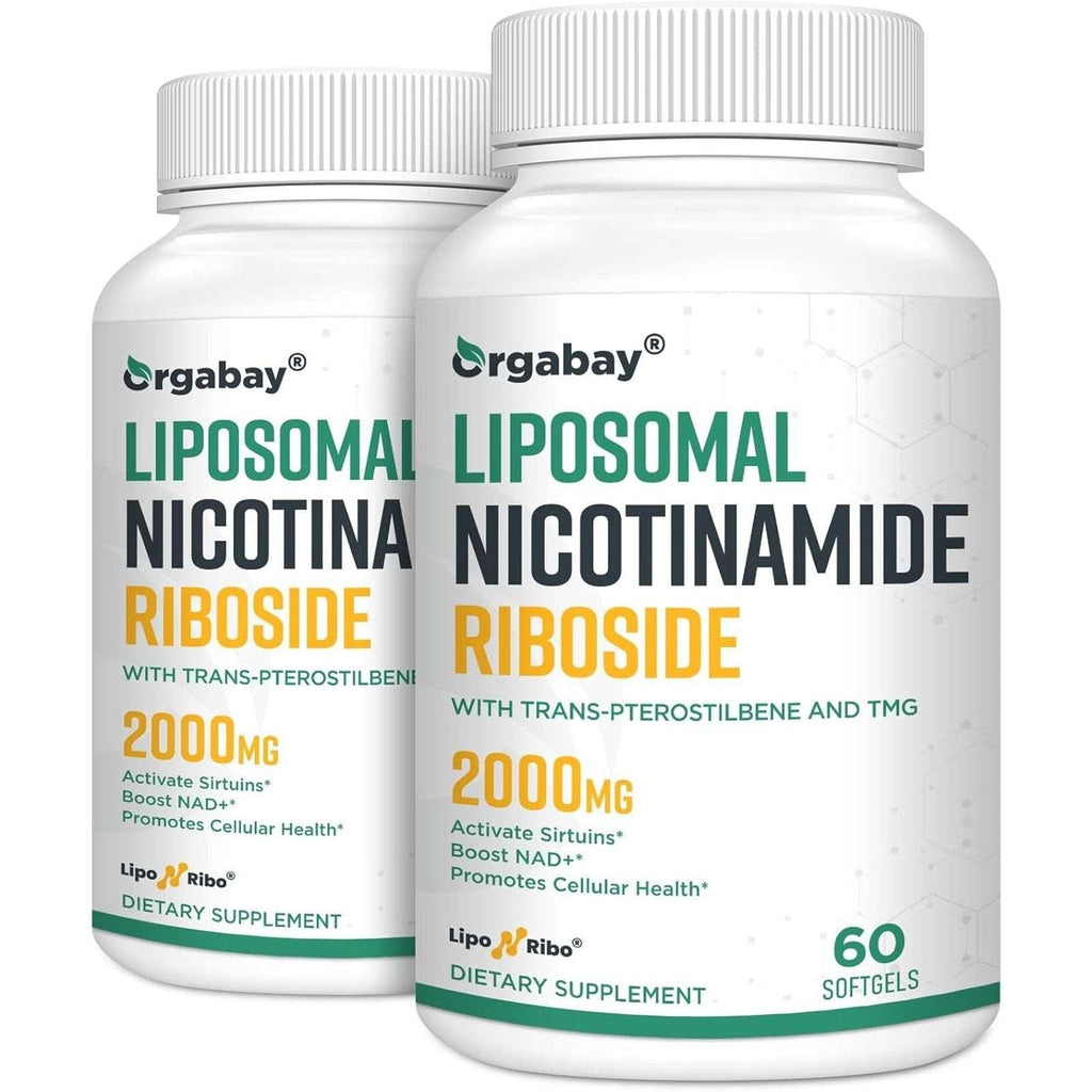 2Pk Orgabay Liposomal Nicotinamide Riboside 2000MG w/ TMG & Pterostilbene, NAD+