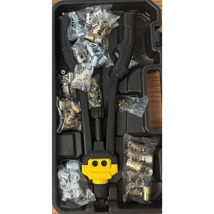 IMQUALI 16" Hand Rivet Nut Tool Kit 14 Metric & SAE Mandrels & Nut Set with Case
