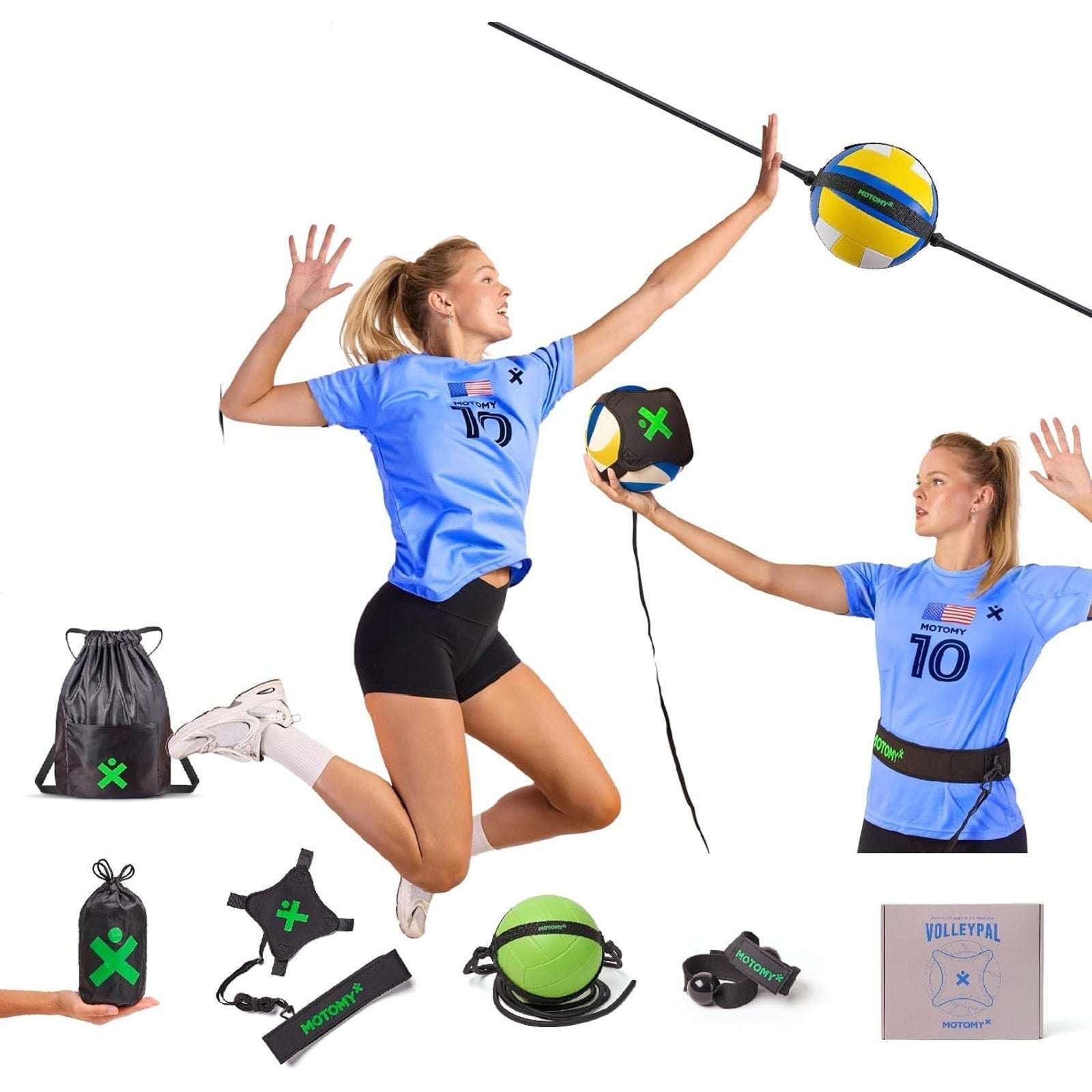 Volleyball Training Aid MasterKit VolleyPal Solo Trainer - Serve, Spike & Set