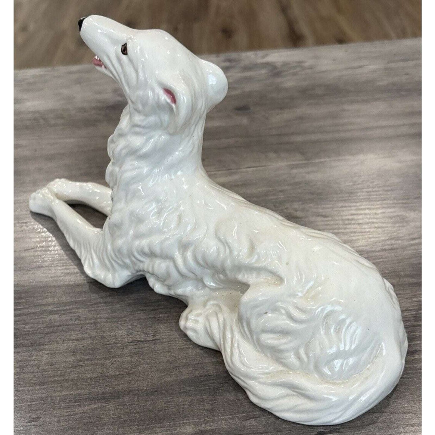 1960 Holland Mold Vintage Hand-Painted Ceramic Large Borzoi Russian Wolfhound