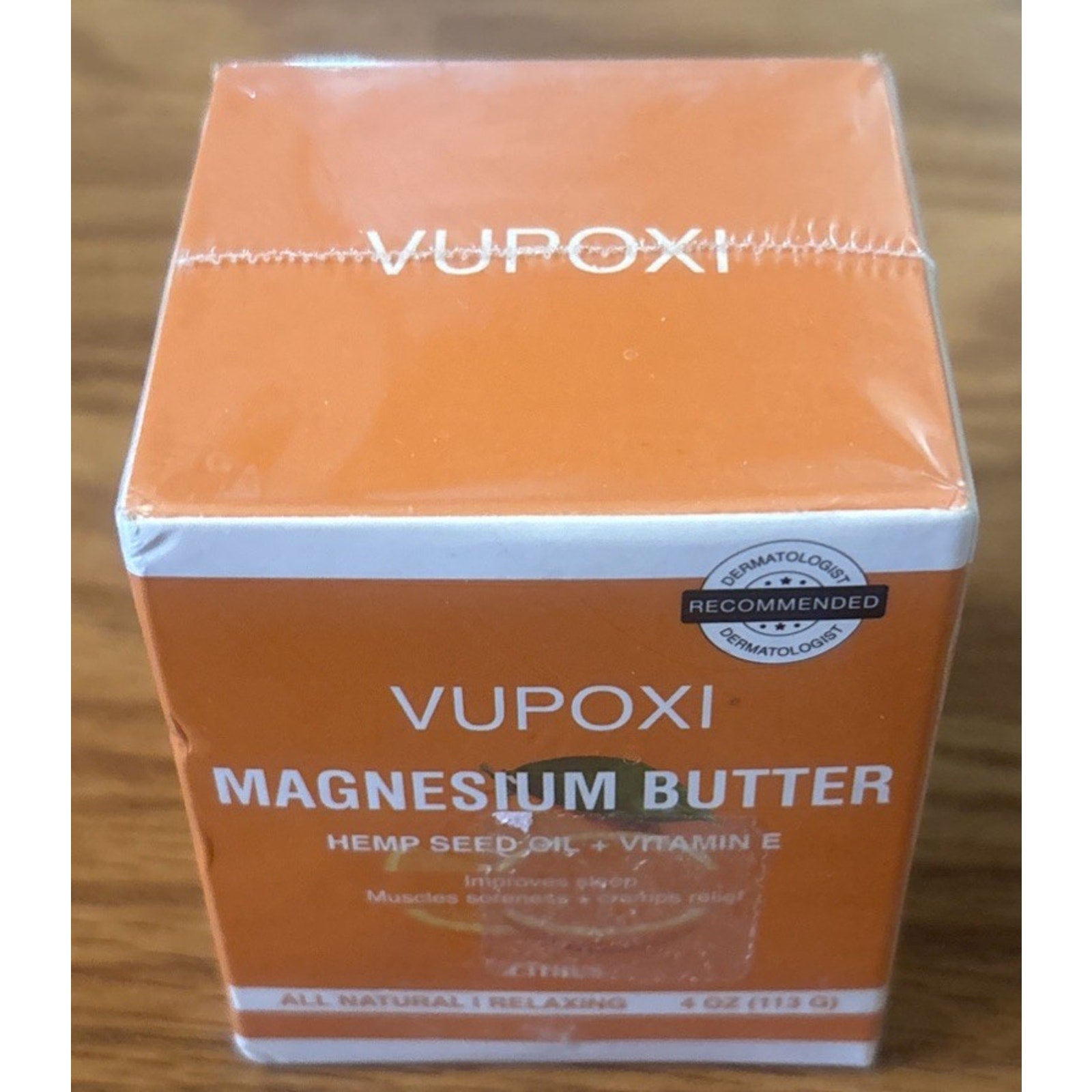 Vupoxi Magnesium Topical Body Butter w/ Hemp Seed Oil & Vit E Sleep, Sore Muscle