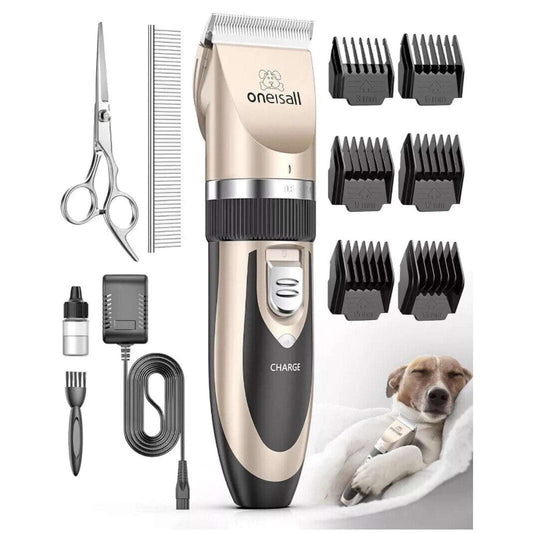 Oneisall 26225202-003DE Low Noise Rechargeable Cordless Electric Dog Cat Shaver